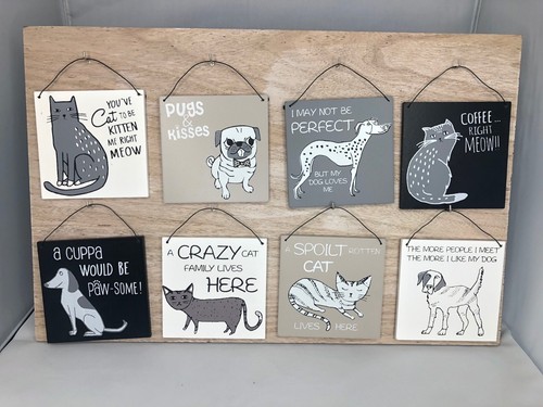 Wooden square hanging signs - square,