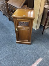 Good Edwardian  Walnut Bedside Cabinet In Good Original Condition