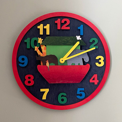 Wooden children wall clock - children’s,