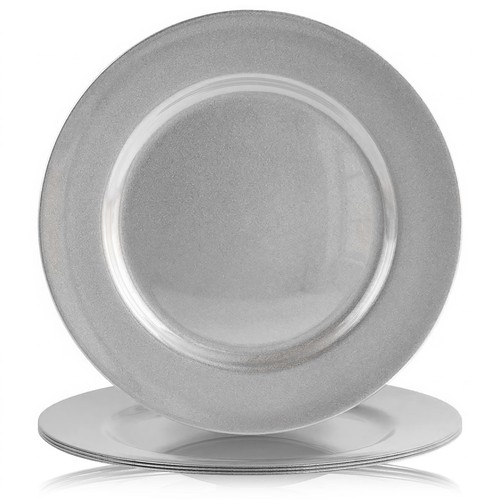 Set silver charger plates - set, of