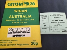 WIGAN V AUSTRALIA RUGBY LEAGUE