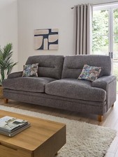Trieste 3 Seater Fabric Sofa Charcoal Cozy and Stylish Livingroom Furniture