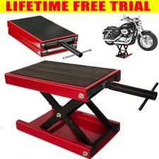 Motorcycle Scissor Jack Lift Bench Hoist Stand Bike ATV Garage Repair Heavy Duty