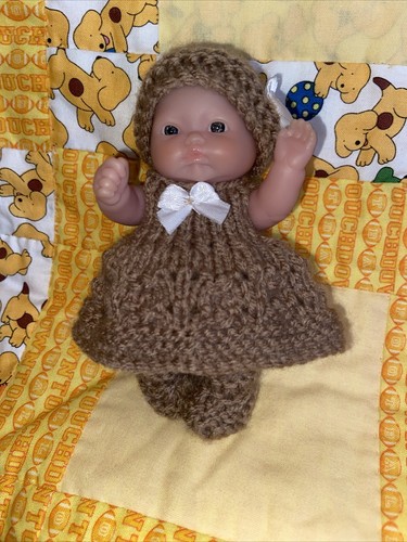 Hand knitted dolls clothes - hand,