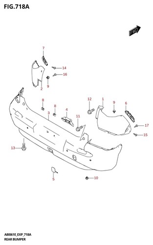Suzuki genuine bumper black - genuine,
