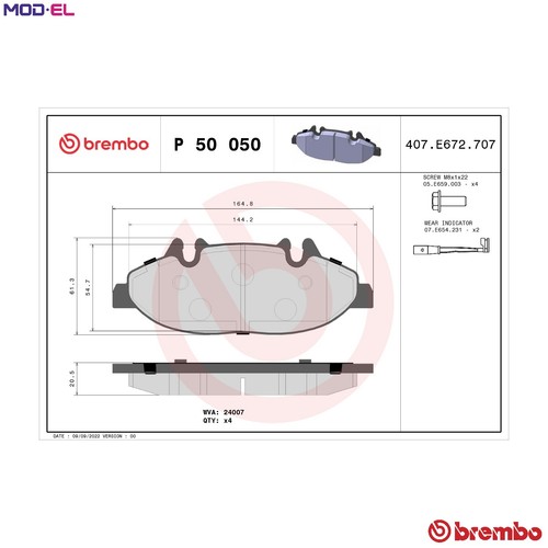 Brake pad set disc - brake, 50