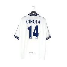 1997/99 GINOLA #14 Tottenham Hotspur Vintage PONY Home Football Shirt (XL)
