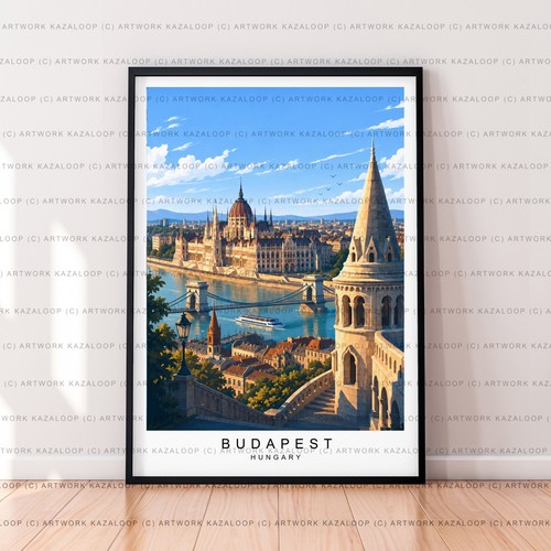 Budapest unframed illustration - budapest,