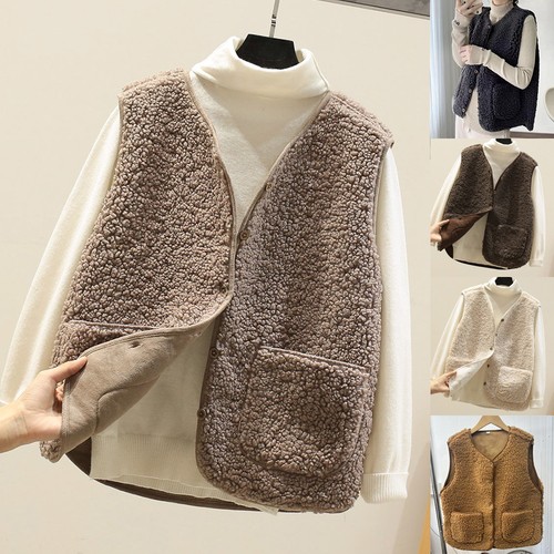 Womens pocket gilets button - gilets,