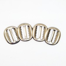 20mm Vest Waistcoat Slide Buckle Fastening Strap Pack of 4 Silver Colour