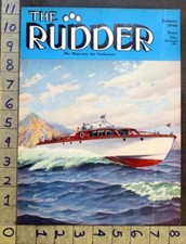 1946 CABIN CRUISER YACHT MOTOR MARINE SPORT NAUTICAL BOATING ART COVER FC2611