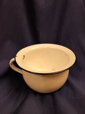 Enamel Chamber Pot, Vintage, Decor