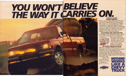 1987 chevrolet 4x4 pickup - s-10,