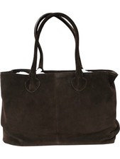 Chocolate Leandra Suede Tote Bag Women's Brown Leather UK One Size