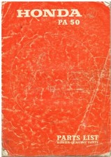 HONDA MODEL PA50 ORIGINAL 1976 FACTORY ILLUSTRATED PARTS CATALOGUE