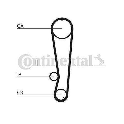 Timing belt set - belt, continental