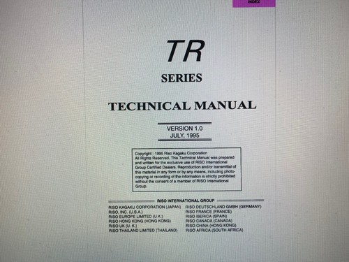 Riso printers service manual - service,