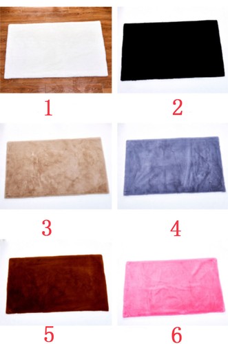 Natural faux rabbit rug fluffy - faux,