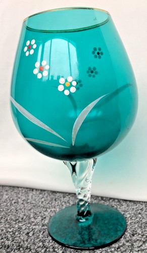 Art glass hand painted - hand, large