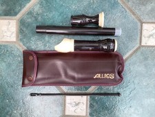 Vintage Aulos 209 3 Piece Recorder 19 Inches Cream & Brown + Case