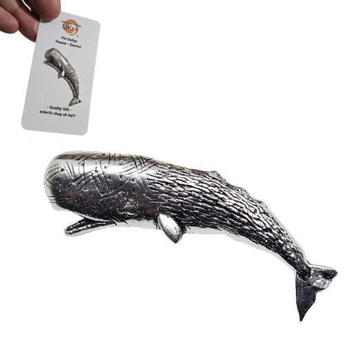 Sperm whale pin badge - whale,