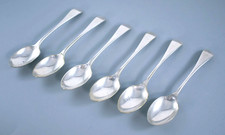 ANTIQUE VICTORIAN SILVER PLATE TEA SPOONS BARKER BROS c1890