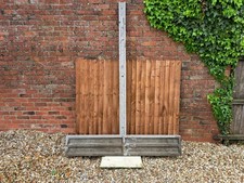 Wooden Fence Panel, Concrete Post And Concrete Gravel Board. New, Unused. 6x5 Ft