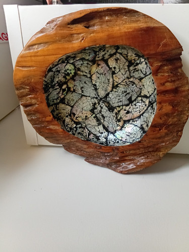 Oval wooden serving bowl - serving,