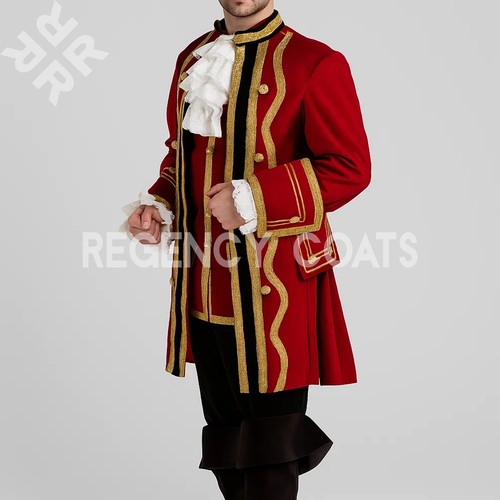Halloween frock coat red wool - halloween,