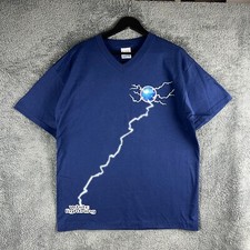 Vintage White Lighting Cider T-Shirt Single Stitch Navy Screen Stars Mens XL 90s