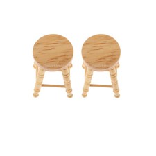 2pcs Wooden Tall Bar Stool