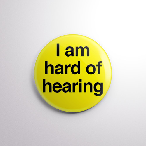 Hard hearing pin - hearing,