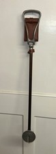 Vintage Shooting Stick with Real Leather Seat by Game Bird 35 in High (512a)