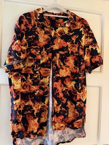 Flame design short - flame, sleeve