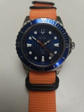 Bulova Mens Marine Star C869870 Nato Strap Mint Condition 42mm No Box