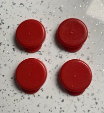 4 x Red Plastic Reusable Milk