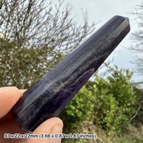Purple fluorite faceted - purple,
