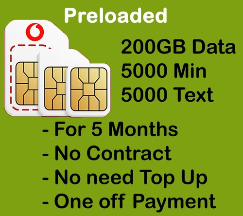Vodafone preloaded sim card