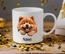 Chow Chow Dog Peeping Puppy