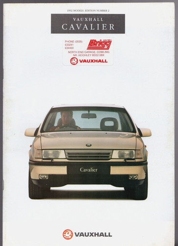 Vauxhall cavalier 1991 - cavalier, 1991-1992