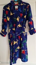Kids Boys Dressing Gown Bath Robe Nightwear- dinosaur patterns 