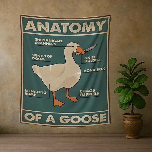 Funny goose meme art - art,,