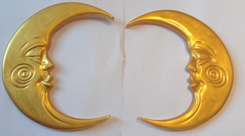 Moon gold celestial garden - moon,
