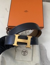 Hermes Belt Black/ Orange