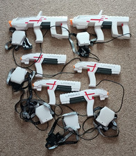 Laser X Infra Red Tag for 4 - 6 Players. 6 Blasters & receivers - 2 long range.
