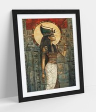 ANCIENT EGYPTIAN PHAROH WOMAN FRAMED WALL ART PICTURE POSTER PRINT