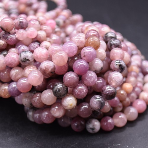 Lepidolite round beads - round,