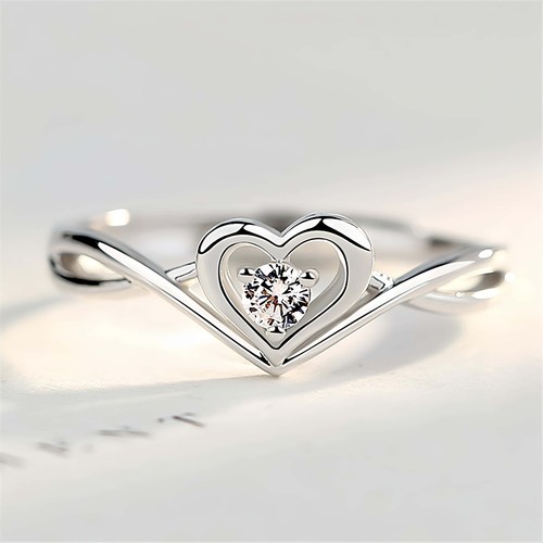 Heart adjustable swirl - swirl, stone