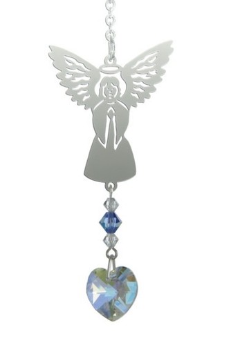 Birthstone angel suncatcher - birthstone,