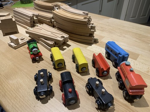 Wooden train track - set, and
